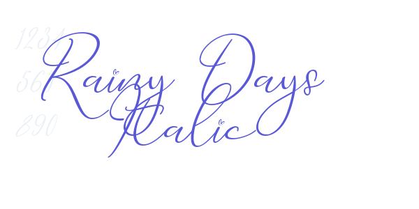 Rainy Days Italic font free