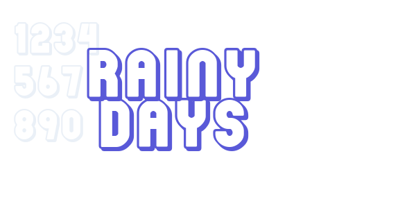 Rainy Days font free