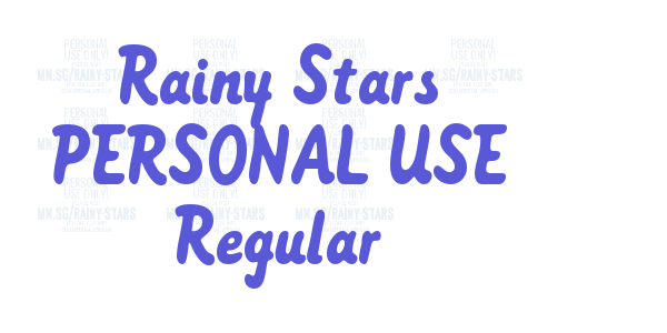 Rainy Stars PERSONAL USE Regular font free