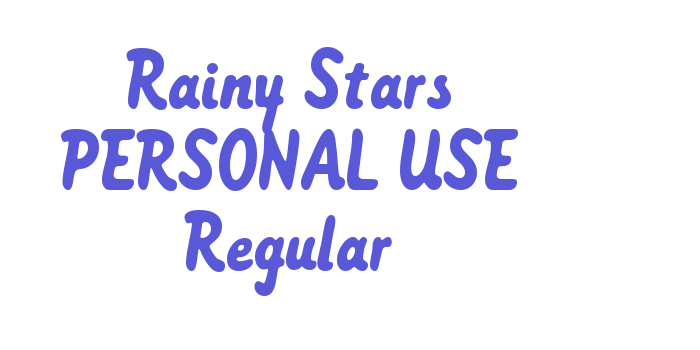 Rainy Stars PERSONAL USE Regular Font Download