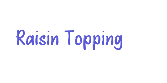 Raisin Topping Font Download