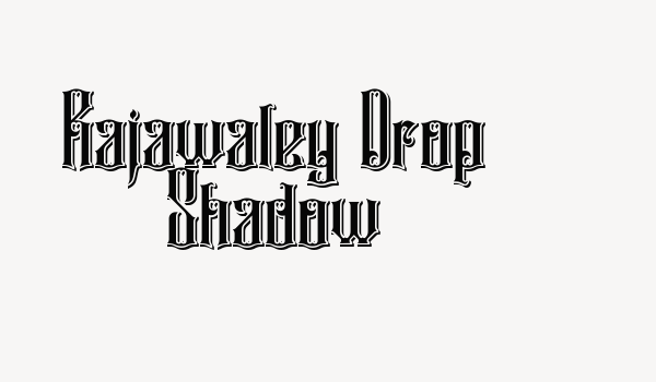 Rajawaley Drop Shadow Font