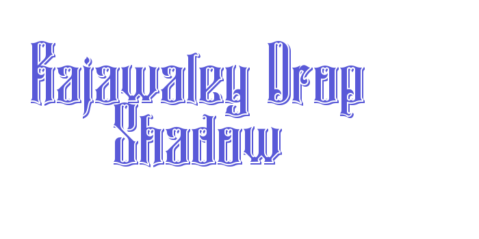 Rajawaley Drop Shadow Font