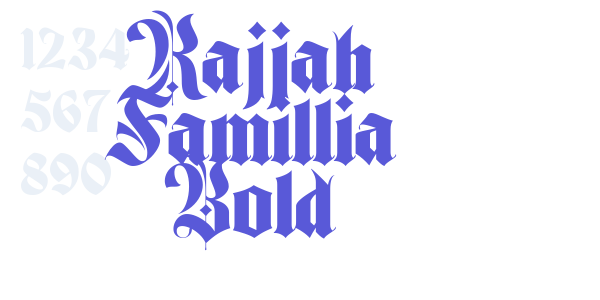 Rajjah Famillia Bold font free