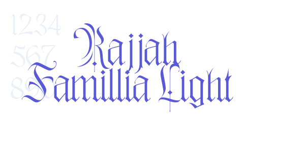 Rajjah Famillia Light font free