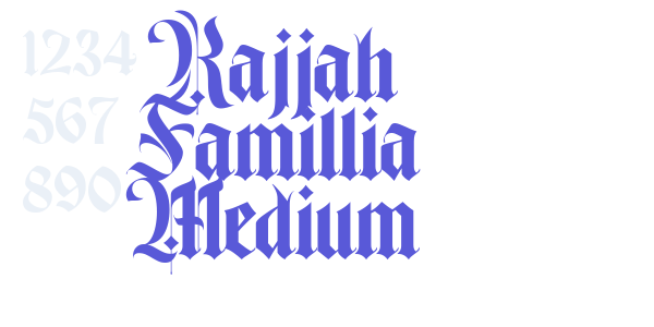 Rajjah Famillia Medium font free