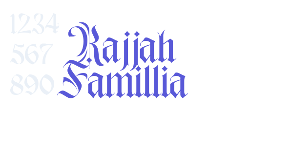 Rajjah Famillia font free