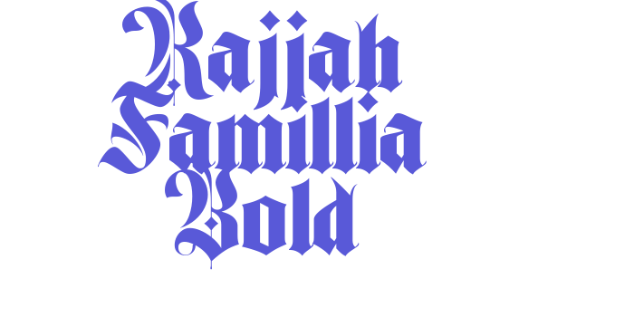 Rajjah Famillia Bold Font