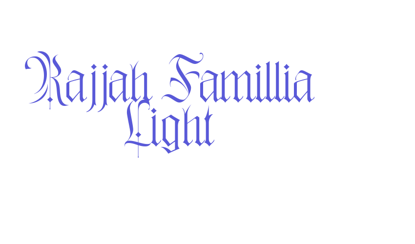 Rajjah Famillia Light Font Download