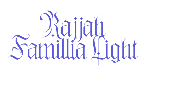 Rajjah Famillia Light Font