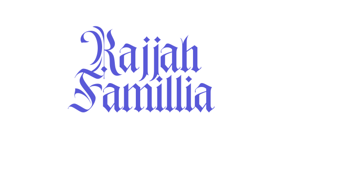 Rajjah Famillia Font Download