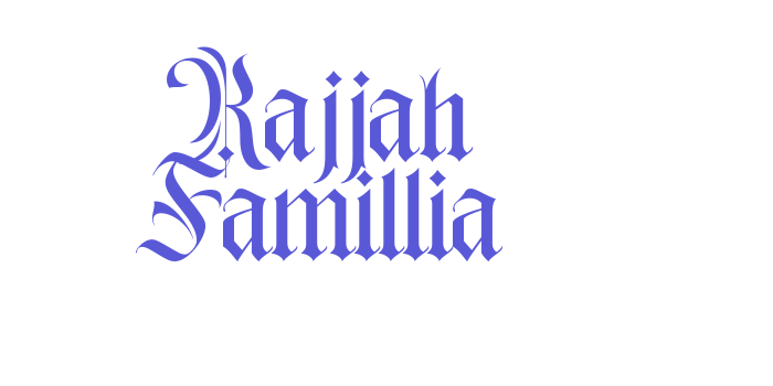 Rajjah Famillia Font