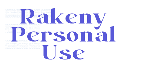 Rakeny Personal Use font free