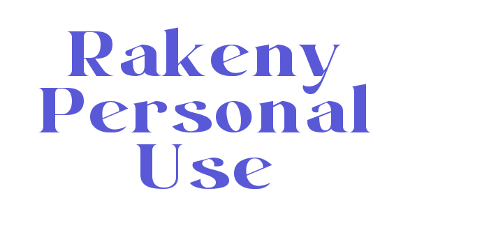 Rakeny Personal Use Font Download