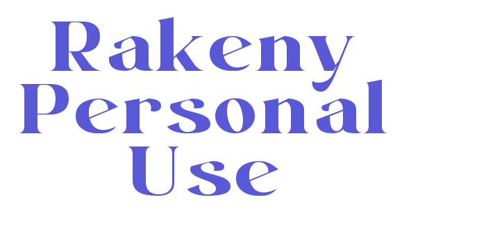 Rakeny Personal Use Font