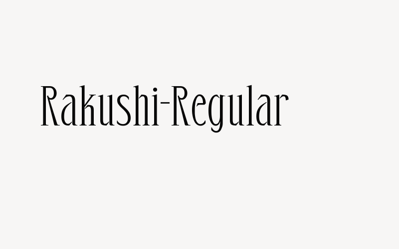 Rakushi-Regular Font