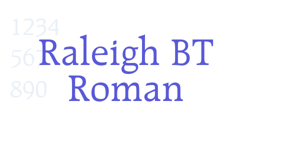 Raleigh BT Roman font free