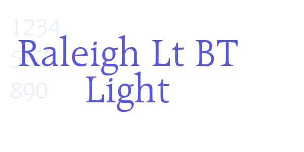 Raleigh Lt BT Light font free