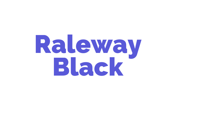 Raleway Black Font Download