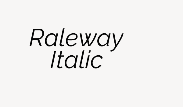 Raleway Italic Font