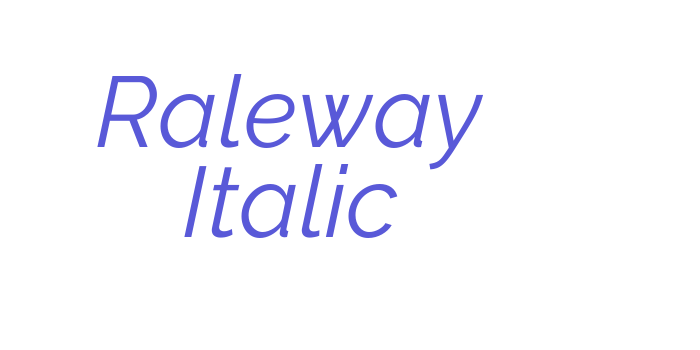 Raleway Italic Font