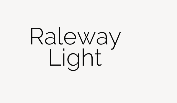 Raleway Light Font