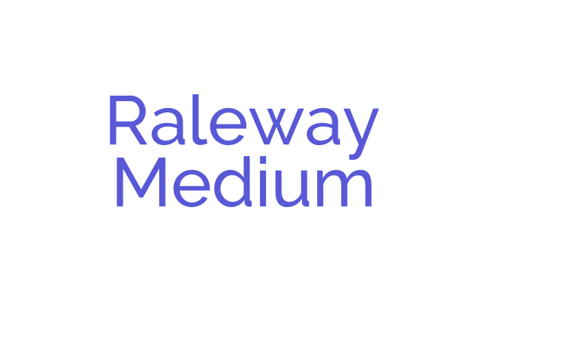 Raleway Medium Font