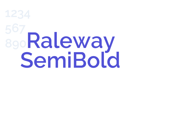 Raleway SemiBold font download