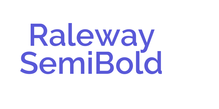 Raleway SemiBold Font