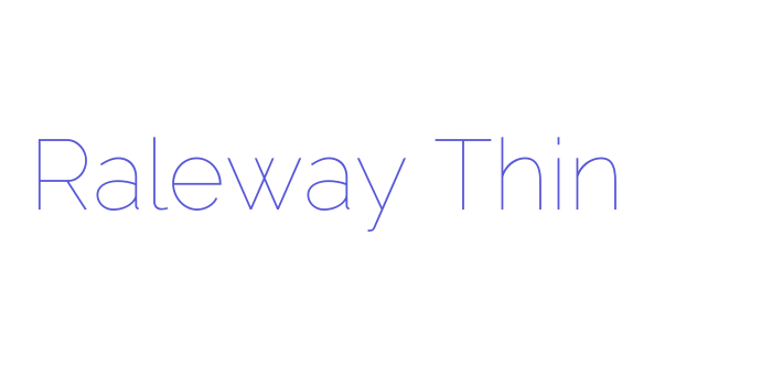 Raleway Thin Font Download