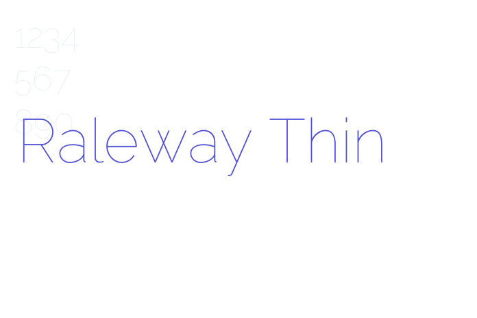 Raleway Thin font download