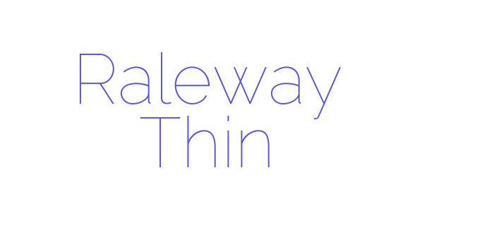 Raleway Thin Font