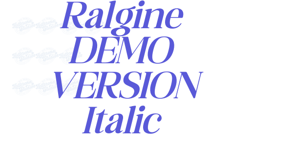 Ralgine DEMO VERSION Italic font