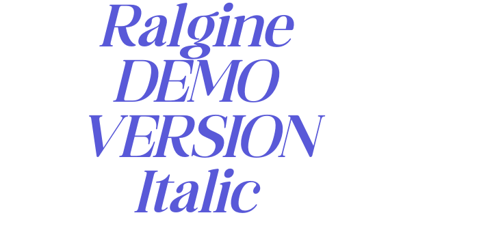 Ralgine DEMO VERSION Italic Font Download