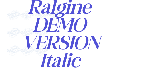 Ralgine DEMO VERSION Italic-font-download