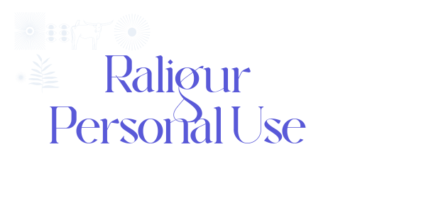 Raligur Personal Use font free