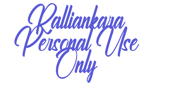 Ralliankara Personal Use Only font free