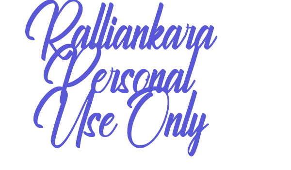 Ralliankara Personal Use Only font free