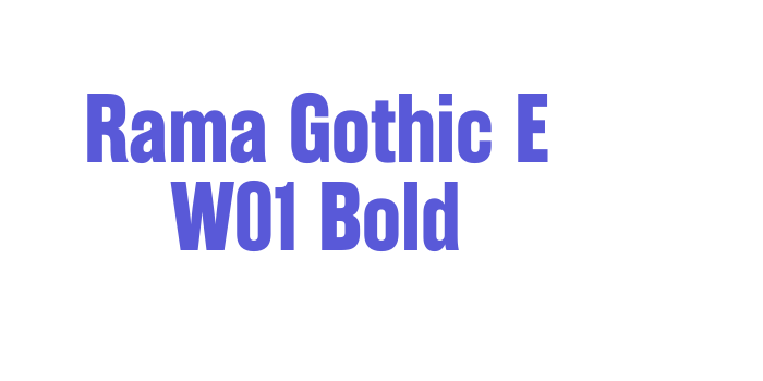 Rama Gothic E W01 Bold Font Download