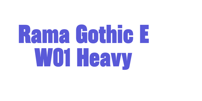 Rama Gothic E W01 Heavy Font Download