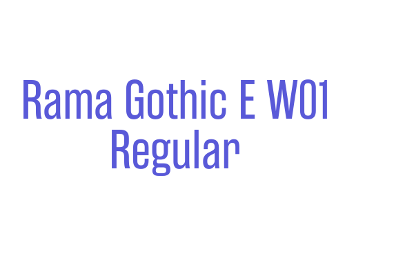 Rama Gothic E W01 Regular Font