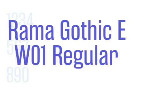 Rama Gothic E W01 Regular Font