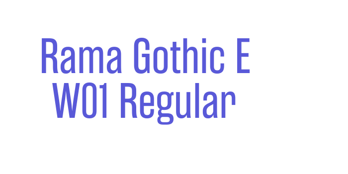 Rama Gothic E W01 Regular Font