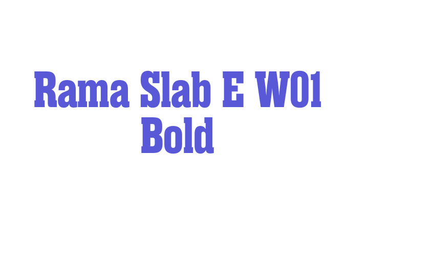 Rama Slab E W01 Bold Font Download