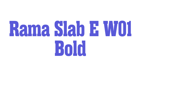 Rama Slab E W01 Bold Font Download