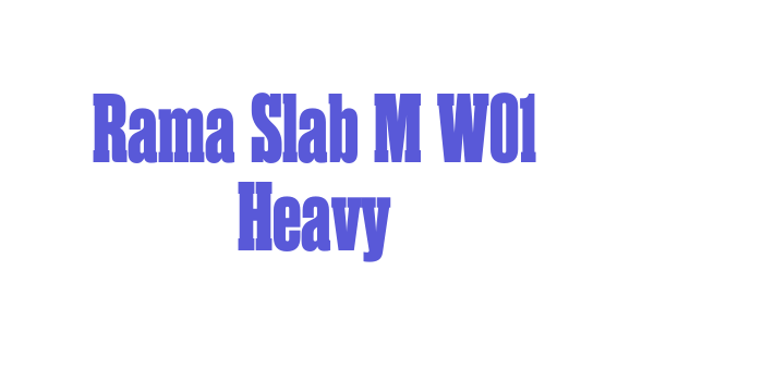 Rama Slab M W01 Heavy Font Download