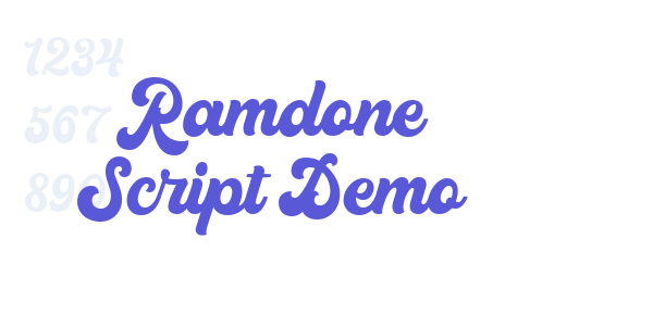 Ramdone Script Demo font