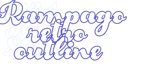 Rampago retro outline-font-download