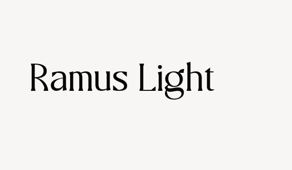 Ramus Light Font