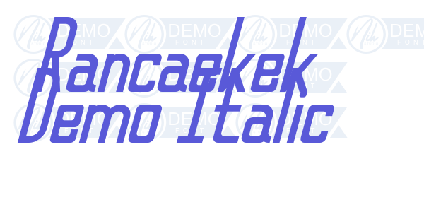 Rancaekek Demo Italic font free